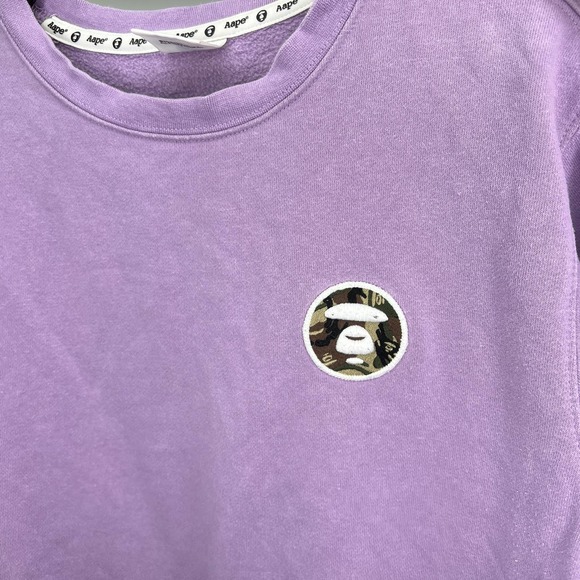 Bathing Ape BAPE Lavender Purple Crew Neck L - Picture 6 of 8
